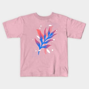 Colorful Watercolor plant leaves Kids T-Shirt